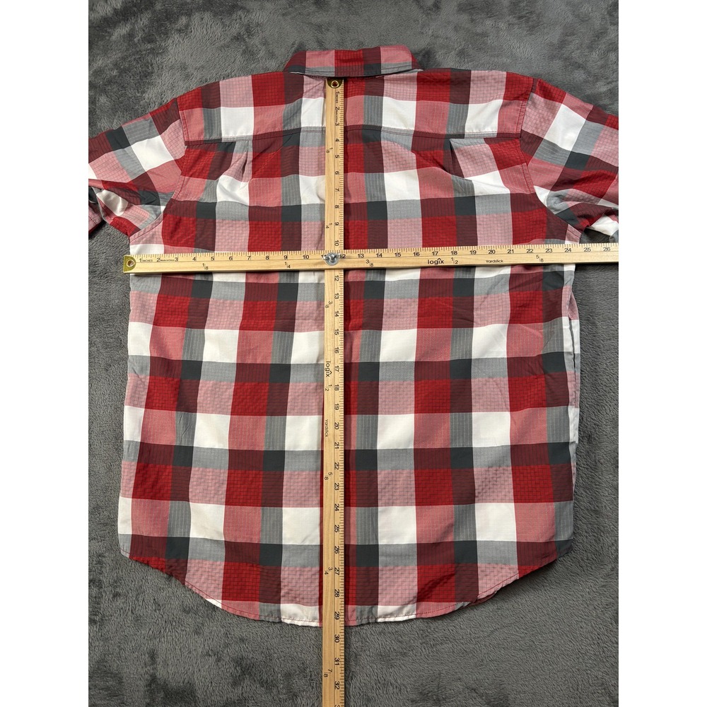 Orvis Shirt Mens XL Red Plaid Short Sleeve Button Up Lightweight Casual Outdoor - Picture 10 of 13